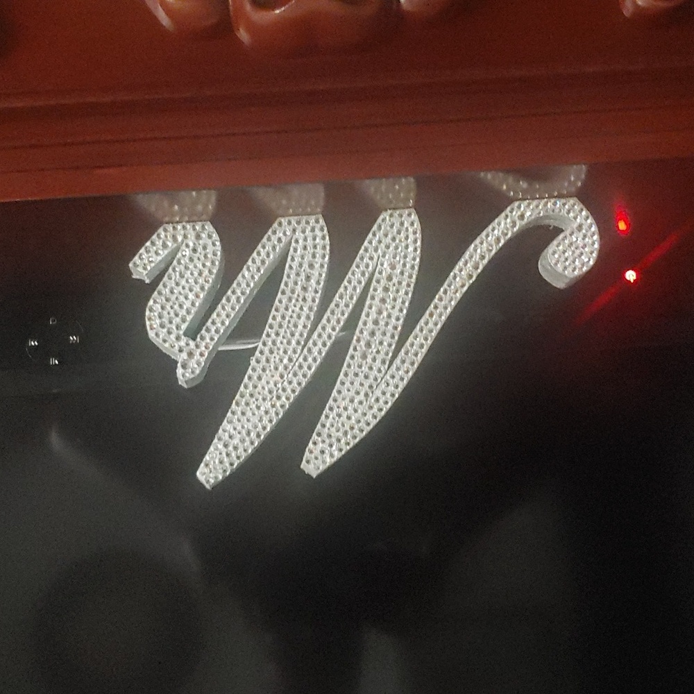 Mr and Mrs Foye Swarovski crystal stands